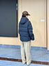 波司登（BOSIDENG）25年新款冬季羽絨服男女情侶短款90絨連帽保暖百搭外套B250245550 藏青釉5A81 L 170/92A 體重約120-130斤 曬單實(shí)拍圖