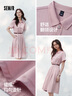 森馬（Semir）牛仔連衣裙女收腰翻領(lǐng)裙子2025夏涼感通勤休閑中長裙109325114021 曬單實(shí)拍圖