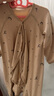 巴厘小豬新生兒嬰兒衣服秋冬季加厚保暖連腳綁帶和尚服哈衣寶寶春季連體衣 【杏】夢幻月空 73cm 曬單實(shí)拍圖