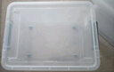 禧天龍塑料衣物收納箱玩具整理箱55L 透明 3個裝 帶輪 曬單實拍圖