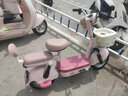 愛(ài)瑪電動(dòng)自行車Q豆80KM續(xù)航鉛酸電池簡(jiǎn)易電瓶車雙人踏板車 露霜粉 曬單實(shí)拍圖