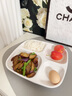 廚萬(wàn)雅密胺快餐盤(pán)商用方形四格分菜盤(pán)食堂學(xué)生打餐盤(pán)仿瓷餐具餐盒 曬單實(shí)拍圖