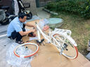 飛鴿（FLYING PIGEON）自行車(chē)成人通勤車(chē)自行車(chē)學(xué)生單車(chē)成人自行車(chē)通勤自行車(chē)女士自行車(chē) 高配奶油米|6速|(zhì)輻條輪+禮包 24寸適合150-170cm 曬單實(shí)拍圖