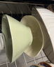 摩登主婦奶油風面碗家用陶瓷拉面碗斗笠碗創(chuàng)意花邊湯碗高顏值面條碗 【6英寸2個裝面碗】奶白+奶綠 曬單實拍圖