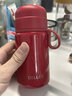 迪樂(lè )貝爾保溫杯女316不銹鋼迷你口袋水杯2025新款高顏值寶寶幼兒園水杯子 紅色230ml 曬單實(shí)拍圖