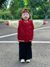 巴帝巴帝春秋款嬰幼兒女童棒球服美式休閑外套夾克上衣 紅色 小字母 110 曬單實(shí)拍圖