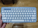 羅技（Logitech）時(shí)尚系列 PEBBLE 2 COMBO鍵鼠套裝 無線鍵鼠套裝 雙模連接 自定義按鍵 三臺(tái)設(shè)備配對(duì) 品月藍(lán) 曬單實(shí)拍圖