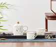 華光國瓷骨瓷茶具整套 描金茶壺茶杯高端禮盒裝節(jié)日喬遷送禮青亭3頭 曬單實拍圖