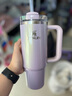 STANLEY巨無霸吸管杯水杯保溫杯大容量不銹鋼杯子辦公887毫升-夢幻紫菀 曬單實拍圖