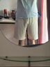 名創(chuàng)優(yōu)品（MINISO）重磅短褲男夏季戶外運(yùn)動(dòng)直筒五分褲青少年潮流百搭中褲 淺米 L 曬單實(shí)拍圖