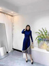 GEBASHAN 2025年秋冬季新款氣質(zhì)顯瘦針織連衣裙女款韓版優(yōu)雅法式長(cháng)裙女裝 北極藍 XL 135-140斤 曬單實(shí)拍圖