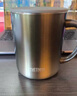 膳魔師（THERMOS）馬克杯不銹鋼茶杯大容量把手杯保溫咖啡杯七夕節(jié)教師節(jié)禮物TEMC 【鍍鈦茶漏】珍珠白 400ml 曬單實(shí)拍圖