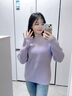 施洛瀾外穿打底衫毛衣女士2025秋冬裝新款寬松針織衫長(cháng)袖上衣慵懶保暖 紫色 均碼 建議90-135斤 曬單實(shí)拍圖