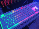 機械手感游戲鍵鼠耳機3件套吃雞電競CF鍵鼠靜音通用發(fā)光炫酷有線(xiàn) 白色-彩虹光-背光發(fā)光鍵盤(pán) 曬單實(shí)拍圖
