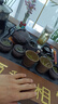 藏壺天下【七夕禮物】 宜興高工紫砂壺西施壺倪新安純手工雕刻大容量茶壺 黑金砂款 曬單實(shí)拍圖