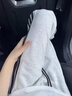 卡圖弛美式cleanfit條紋休閑褲子男春秋季寬松潮牌高街直筒運動(dòng)衛長(cháng)褲 白灰色 XL 曬單實(shí)拍圖
