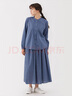 無(wú)印良品（MUJI） 女式 棉紗 長(zhǎng)袖罩衫 女士襯衫襯衣內(nèi)搭女裝25年秋季上衣BC2O7A5A 藍(lán)色格紋 L （165/88A） 曬單實(shí)拍圖