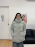 波司登（BOSIDENG）25新款紫芋松松羽絨服女短款90絨脫卸帽可收腰保暖外套B250245296 淺綠4127 M 165/88A 體重約110-120斤 曬單實(shí)拍圖