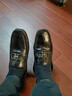 日本豆豆鞋男鞋2025新款潮流時(shí)尚休閑樂(lè )福鞋男款真皮軟底男士鞋子 黑色 42 曬單實(shí)拍圖