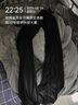 汐嘻冰絲夏季薄款褲子男休閑工作耐磨直筒商務(wù)運(yùn)動工裝青年加絨長褲 黑色+黑色 4XL -建議160-180斤左右 曬單實(shí)拍圖