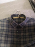 灰雪鵝高端秋冬季加絨保暖商務(wù)休閑格子純羊毛長(cháng)袖襯衫男士寬松抗皺襯衣 羅蒙100%羊毛黃格加絨 S 曬單實(shí)拍圖
