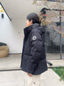 波司登（BOSIDENG）25年新款極寒羽絨服男女同款情侶短款鵝絨連帽保暖外套B250242440 極夜黑8A50 XL 175/96A 體重約130-140斤 曬單實(shí)拍圖