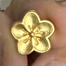 中銀鑫行桃花轉運珠吊墜足金999黃金項鏈掛墜硬金DIY手串送女友禮物 桃花吊墜（克重多退少補） 約0.8g 曬單實(shí)拍圖