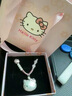 999足銀純銀hello kitty項鏈哈嘍KT凱蒂貓生日禮物吊墜兒童不掉色 足銀999項鏈-尺寸可定制 寶寶兒童款【尺寸可調節】 曬單實(shí)拍圖