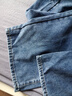 真維斯（JEANSWEST）牛仔褲女2025秋季顯瘦高腰拖地直筒寬松闊腿褲潮流百搭深藍(lán)L 曬單實(shí)拍圖
