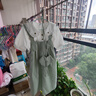紫蒙法式吊帶連衣裙新款2023夏季女生裙子夏天學(xué)生少女高中初中生長(cháng)裙 上衣服+背帶裙 均碼(可備注碼數) 曬單實(shí)拍圖