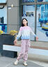 小豬彼特兒童工裝褲春秋款女童2025新款純棉褲子女大童秋裝女孩運動褲秋季 16096粉色【純棉】 120 cm 曬單實拍圖