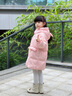 鴨鴨（YAYA）兒童羽絨服男女童新款加厚冬裝中長款連帽中小童裝寶寶外套GM 粉色 110cm 曬單實(shí)拍圖