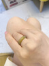 千載一玉翡翠戒指 男女士冰底飄黃翡素圈玉石指環(huán) QZZ759q 內徑約18毫米 曬單實(shí)拍圖