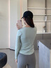 雪茜曼（XUEXIMAN）瑜伽服女上衣帶胸墊修身顯瘦春秋運動(dòng)上衣長(cháng)袖T恤專(zhuān)業(yè)跑步健身服 曬單實(shí)拍圖
