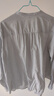 無印良品（MUJI） 女式 棉紗 長袖罩衫 女士襯衫襯衣內(nèi)搭女裝25年秋季BC2O7A5A 淺灰色條紋 M （160/84A） 曬單實拍圖
