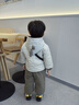 班喜迪男童套裝秋冬裝2025新款兒童外套褲子加絨夾棉嬰兒衣服冬季小童裝 米色 90 曬單實(shí)拍圖