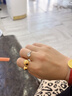 微奢妙珠5D無(wú)氰硬金黃金光珠戒指女999足金個(gè)性小眾新款轉運珠指環(huán)食指戒 16號約2.65克 曬單實(shí)拍圖