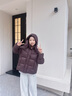 波司登（BOSIDENG）25新款羽絨服女童短款90絨5A抗菌絨連帽泡芙加厚外套T250243102Q 布朗咖7A11-趨勢推薦 160 80A 約150-160cm 45kg 曬單實(shí)拍圖