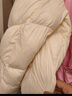 太平鳥(niǎo)女裝羽絨服【張婧儀同款】零壓連帽短款冬面包服 米白 L  曬單實(shí)拍圖