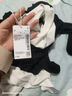 UR2025冬季新款女裝休閑撞色假兩件連帽修身T恤UYY450298 黑色 M 曬單實(shí)拍圖
