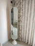 埃斯林格法式奶油風(fēng)旋轉落地全身鏡家用女生臥室試衣鏡客廳入戶(hù)輕奢穿衣鏡 奶白色 曬單實(shí)拍圖