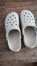 名創(chuàng)優(yōu)品（MINISO）洞洞鞋女男夏季外穿沙灘涼鞋防滑厚底踩屎感包頭涼拖鞋骨白38-39 曬單實(shí)拍圖
