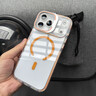 金恒適用于蘋果17promax手機殼全包磁吸防摔17pro保護套iphone17pro超薄透明鏡框支架簡約17promax外殼 【星宇橙】鏡框支架 iPhone 17 Pro Max 曬單實拍圖