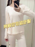 北極絨純棉保暖內(nèi)衣女薄款100%全棉圓領(lǐng)秋衣秋褲套裝秋冬打底棉毛衫 曬單實(shí)拍圖