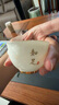 峰棱 德化白瓷功夫茶杯 描金陶瓷品茗杯辦公室潮汕家用喝茶小杯子刻字 團圓杯12杯【上善+禪茶】 曬單實(shí)拍圖