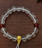 中國黃金（CHINA GOLD）黃財神鴻運招財時(shí)尚手鏈女白水晶足金手串紀念日生日禮物送女朋友 重量約2.9g-3.3g【活動(dòng)定制款不支持7天無(wú)理由退換貨】 曬單實(shí)拍圖
