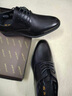 老爺車(chē)皮鞋男真皮高端男鞋100%頭層牛皮商務(wù)正裝系帶結婚鞋英倫風(fēng)德比鞋 63503黑色 41 曬單實(shí)拍圖
