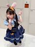 迪士尼（Disney）童裝洛麗塔公主裙女童夏季連衣裙2025新款兒童裙子兔子警官蓬蓬裙 連衣裙+裙撐 100 建議2~3歲（ 90-100cm） 曬單實(shí)拍圖