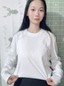 貓人（MiiOW）2025新款純棉長(cháng)袖白色T恤女士?jì)却钌弦麓蟠a情侶百搭秋冬季打底衫 曬單實(shí)拍圖