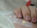 中國黃金（CHINA GOLD）黃金耳釘女士999足金雪花耳釘七夕情人節(jié)禮物送女友老婆 足金雪花耳釘約1.2g【甄選禮盒】 曬單實(shí)拍圖